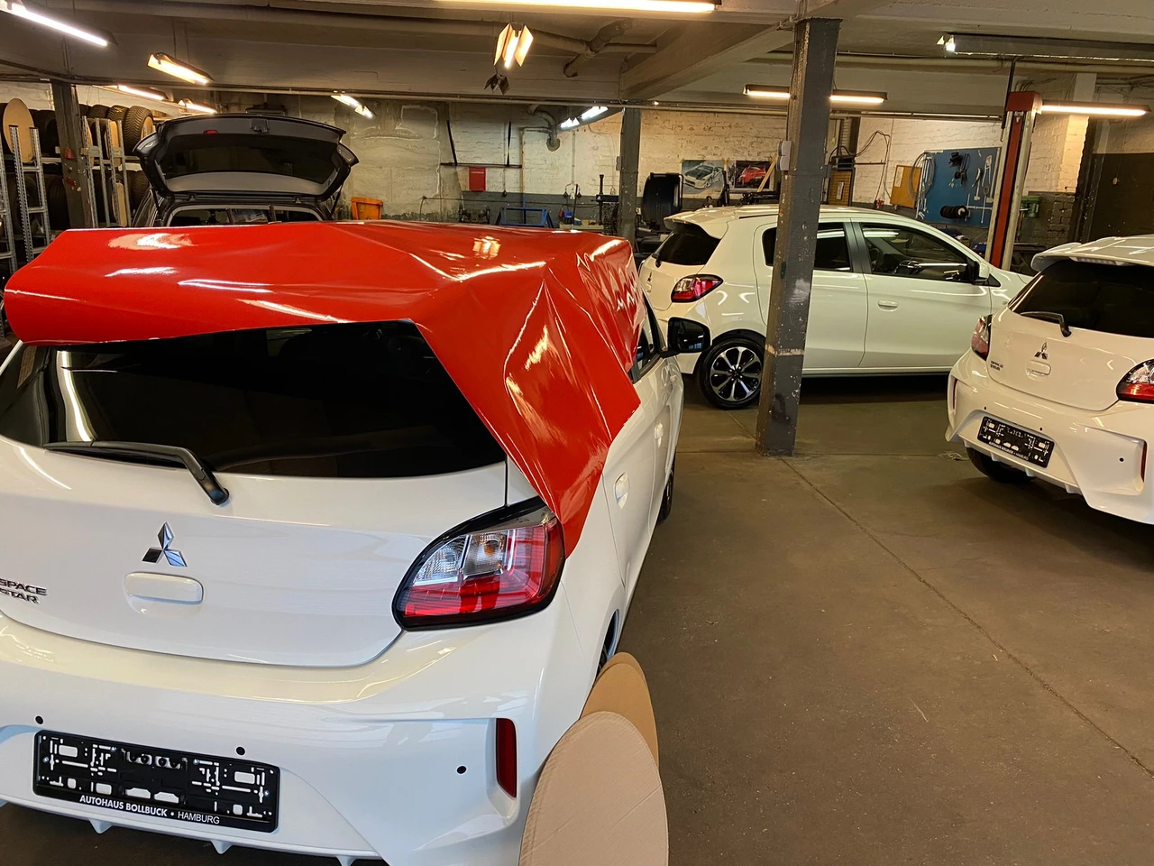 PKW-Flottenbeschriftung Mitsubishi Fuhrpark Hamburg